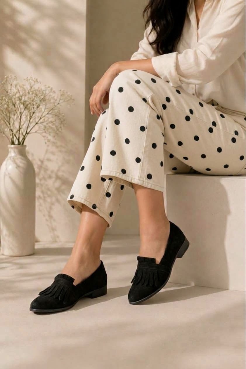 Mocasin Flecos Negro